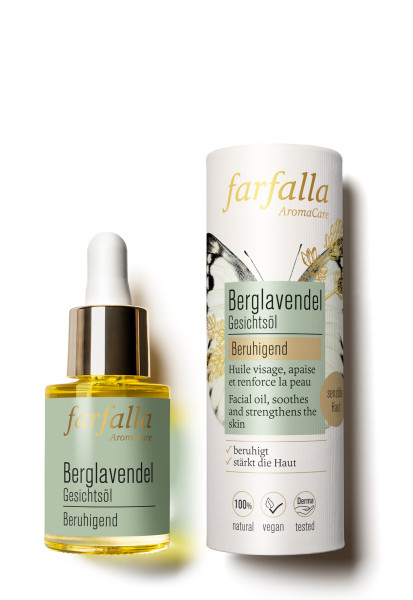 Gesichtsöl Berglavendel, beruhigend, 15ml von farfalla – Produktabbildung 1