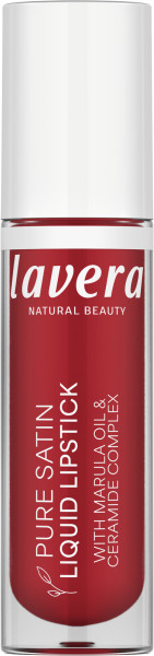 Pure Satin Liquid Lipstick -Poppy Red 01- 4 ml von lavera – Produktabbildung 1
