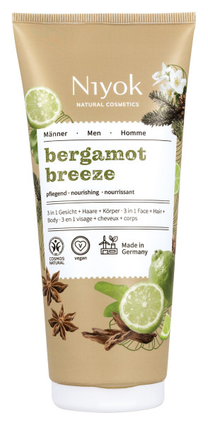 bergamot breeze 3in1 Duschgel Männer 200 ml von Niyok – Produktabbildung 1