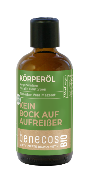 benecos Körperöl Bio-Aloe Vera Mazerat KEIN BOCK AUF AUFREIßER 100 ml