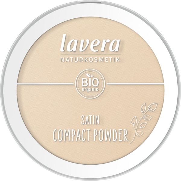 Satin Compact Powder -Medium 02- 9,5 g von lavera – Produktabbildung 1