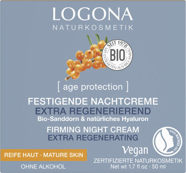 [age protection] FESTIGENDE NACHTCREME EXTRA REGENERIEREND 50 ml von Logona – Produktabbildung 1