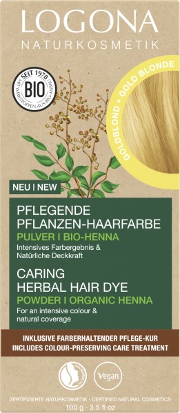 Logona Pflegende Pflanzen-Haarfarbe Pulver Goldblond 100 g