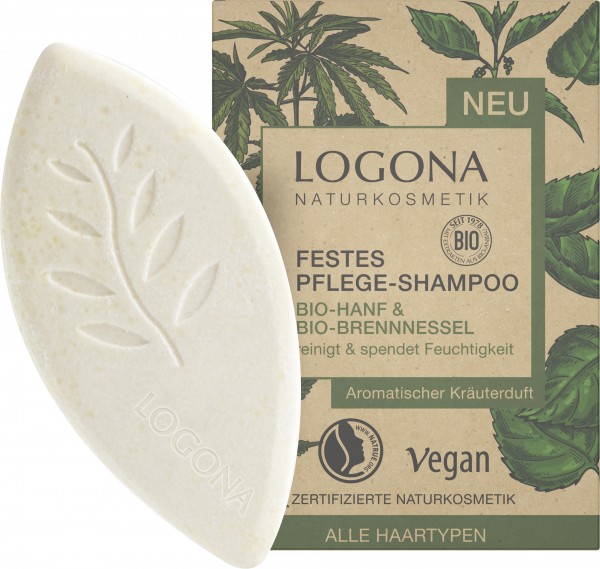 Logona Festes Pflege Shampoo Bio-Hanf & Bio-Brennnessel 60 g