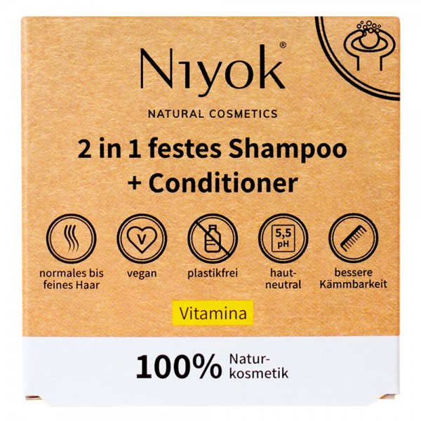 Niyok 2 in 1 festes Shampoo & Conditioner Vitamina 80 g