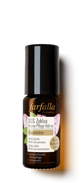SOS Zyklus Aroma-Pflege-Roll-on Frauenleben, 10ml von farfalla – Produktabbildung 1