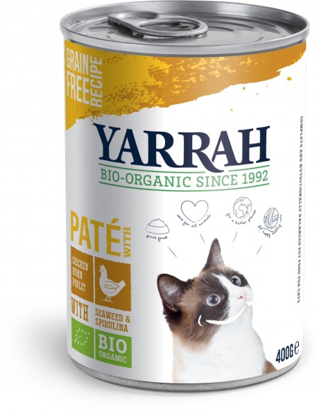 Yarrah Bio Katzen Paté Huhn mit Spirulina & Seetang 4800 g