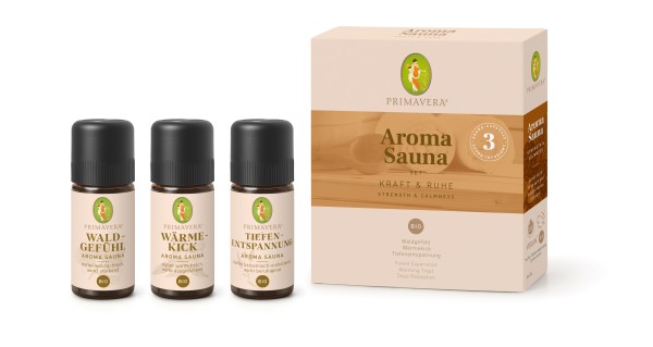 PRIMAVERA Set Aroma Sauna Kraft & Ruhe 3 Stück