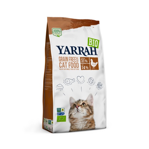 Yarrah Bio Katze Trockenfutter getreidefrei Huhn & Fisch (MSC) 9600 g