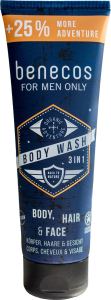 benecos for men only Body Wash 3in1 250 ml – Produktabbildung 1