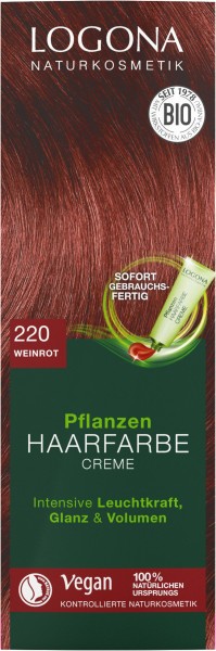 Logona Pflanzen Haarfarbe Creme 220 weinrot 150 ml