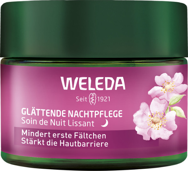 WELEDA Glättende Nachtpflege Wildrose & Weisser Tee 40 ml – Produktabbildung 1
