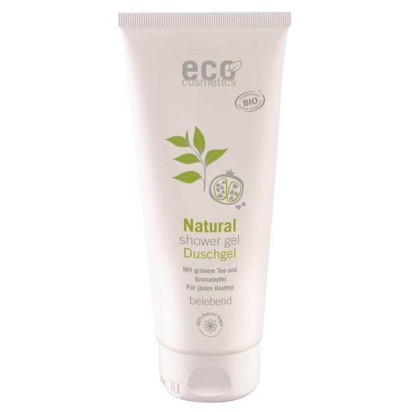 Duschgel mit grünem Tee und Granatapfel 200 ml von eco cosmetics – Produktabbildung 1