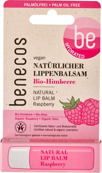 benecos Natural Lip Balm Himbeere Blister 4,7 g – Produktabbildung 1