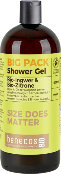 benecos Nachfüllung Duschgel BIO-Ingwer + BIO-Zitrone - LOST UNTERM LEMONTREE 1 l