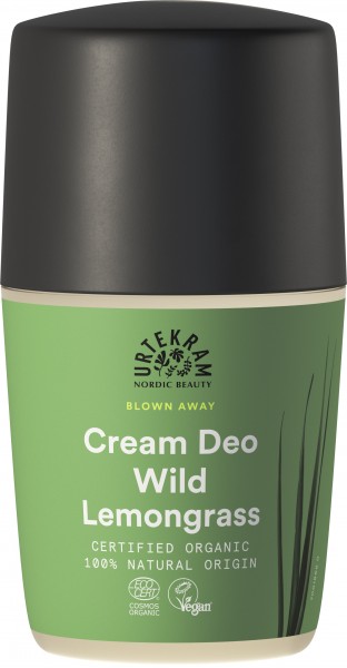 Urtekram Wild Lemongrass Creme Deodorant Roll-On 0 % Aluminium 50 ml