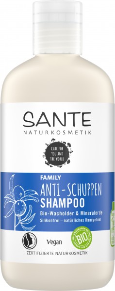 Sante FAMILY Anti-Schuppen Shampoo Bio-Wacholder & Mineralerde 250 ml
